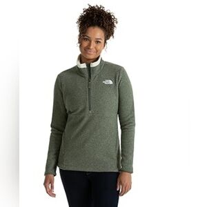 The North Face Lower Cliffs 1/4 Zip Pullover Fleece Thyme Heather S NWT